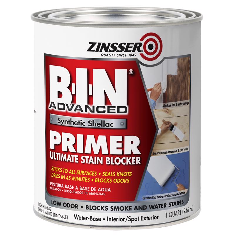 ZINSSER - Zinsser BIN Advanced White Primer and Sealer 1 qt - Case of 4