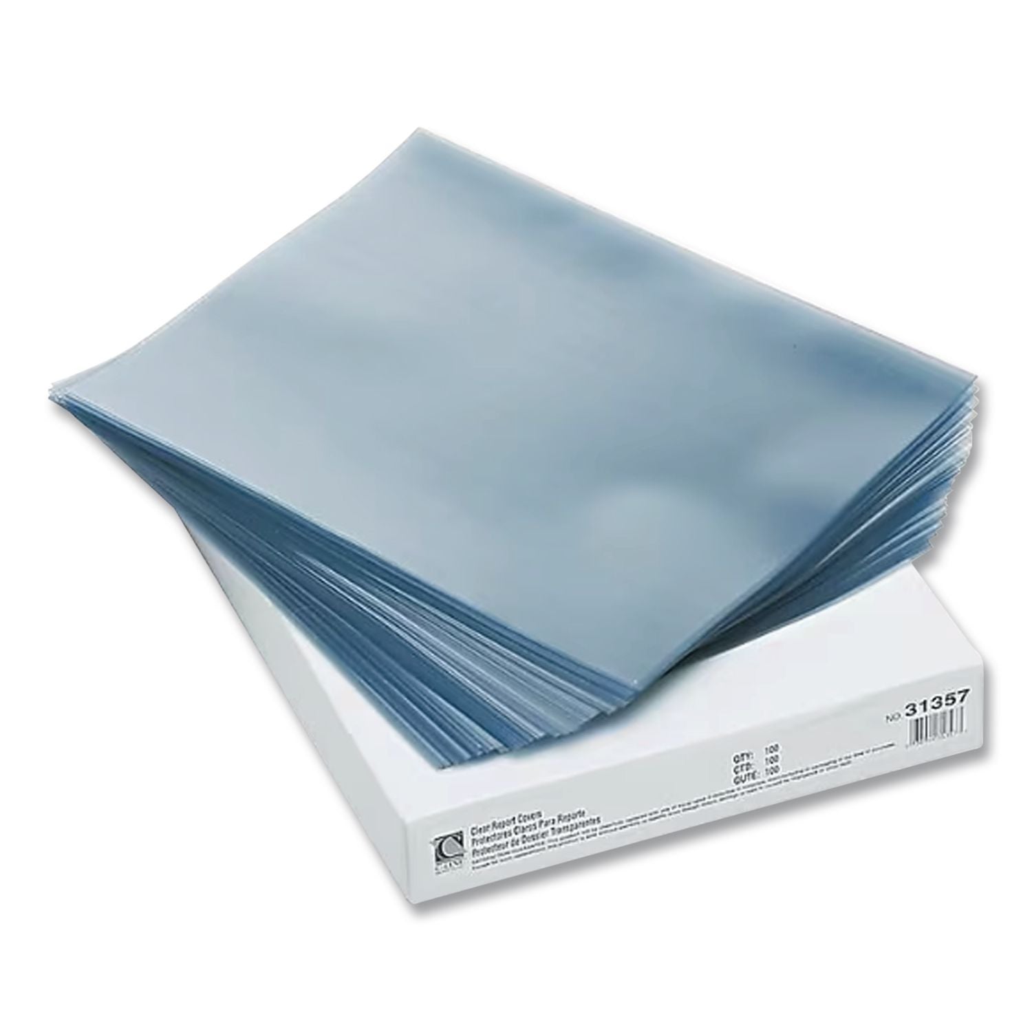 Vinyl Report Covers, Binding Bar, 8.5 X 11, Clear/clear, 100/box