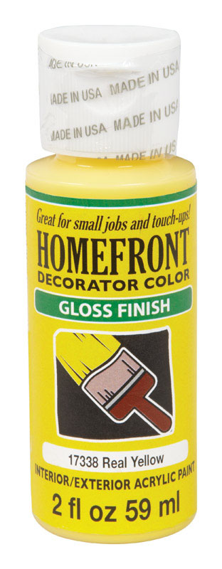 HOMEFRONT - Homefront Gloss Real Yellow Hobby Paint 2 oz - Case of 3