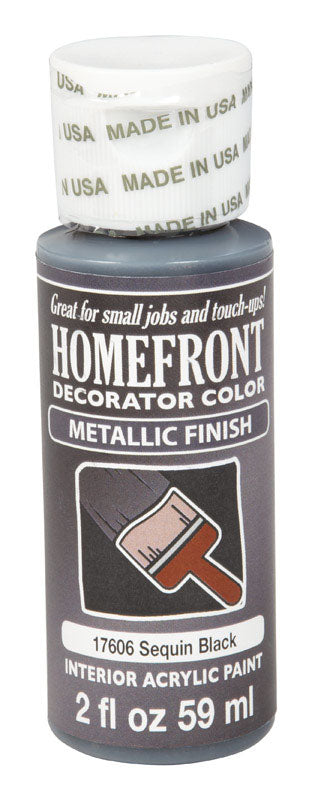 HOMEFRONT - Homefront Metallic Sequin Black Hobby Paint 2 oz - Case of 3