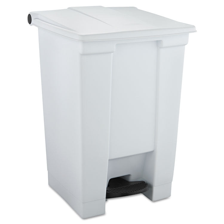 Rubbermaid Commercial - Indoor Utility Step-On Waste Container, 12 gal, Plastic, White