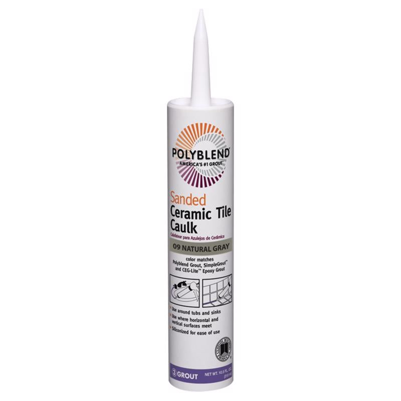 CUSTOM BUILDING PRODUCTS - Custom Building Products Polyblend Natural Gray Siliconized Acrylic Tile Caulk 10.5 oz