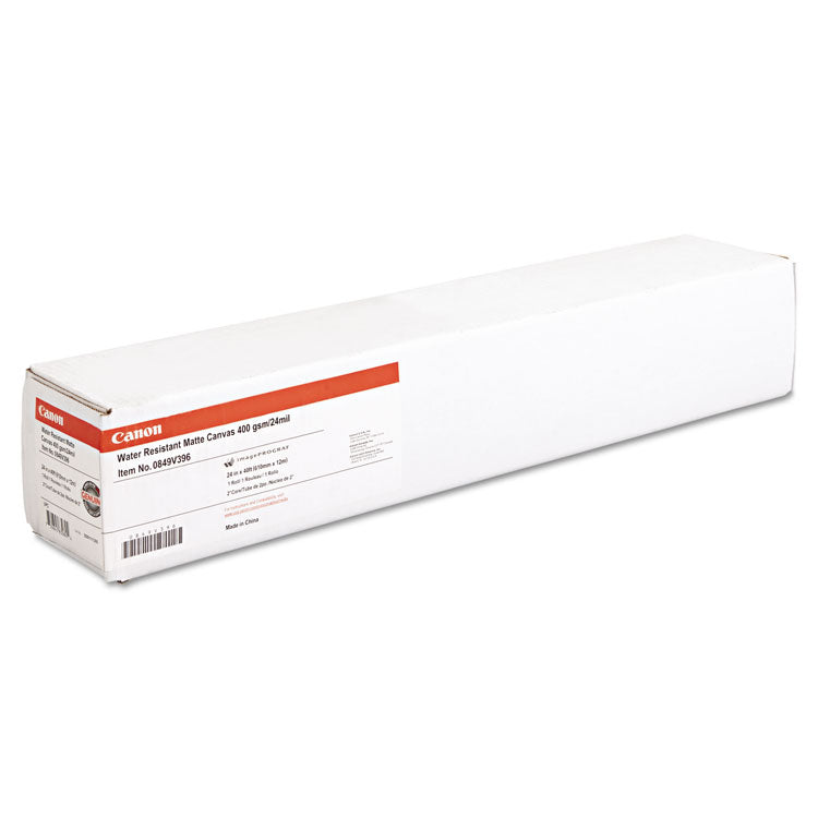 Canon - Water Resistant Matte Canvas Paper Roll, 24 mil, 24" x 40 ft, Matte White