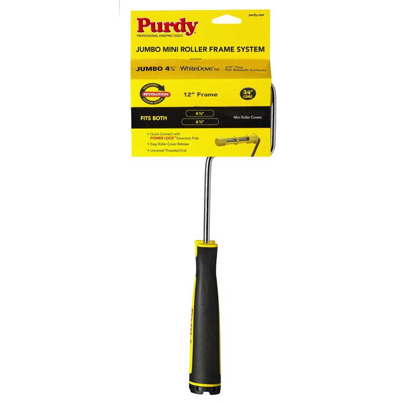 PURDY - Purdy Revolution 4-1/2 - 6-1/2 in. W Jumbo Mini Paint Roller Frame and Cover Threaded End