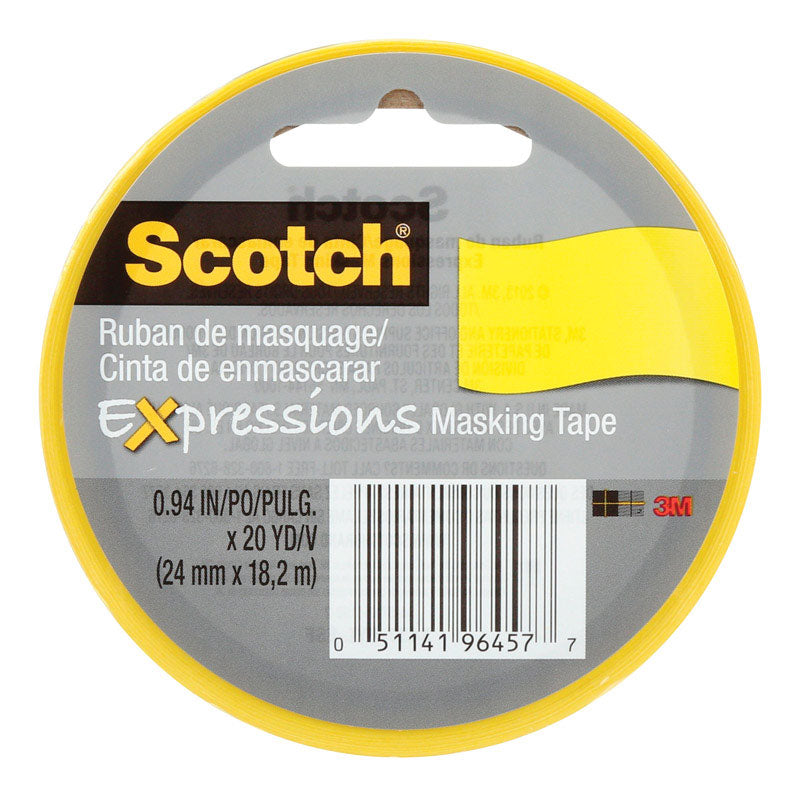 SCOTCH - Scotch Expressions 0.94 in. W X 20 yd L Yellow Low Strength Masking Tape 1 pk