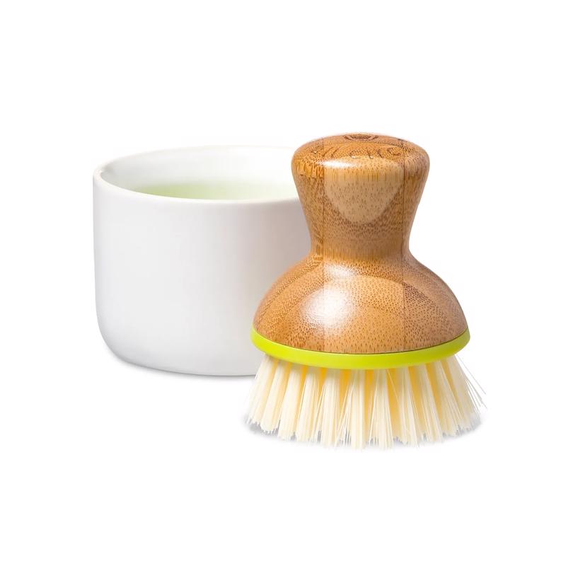 FULL CIRCLE - Full Circle Bubble Up 2.36 in. W Medium Bristle 4.92 in. Bamboo Handle Mini Brush Scrubber w/Holder