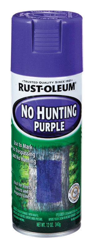 RUST-OLEUM - Rust-Oleum No Hunting Purple Spray Paint 12 oz - Case of 6