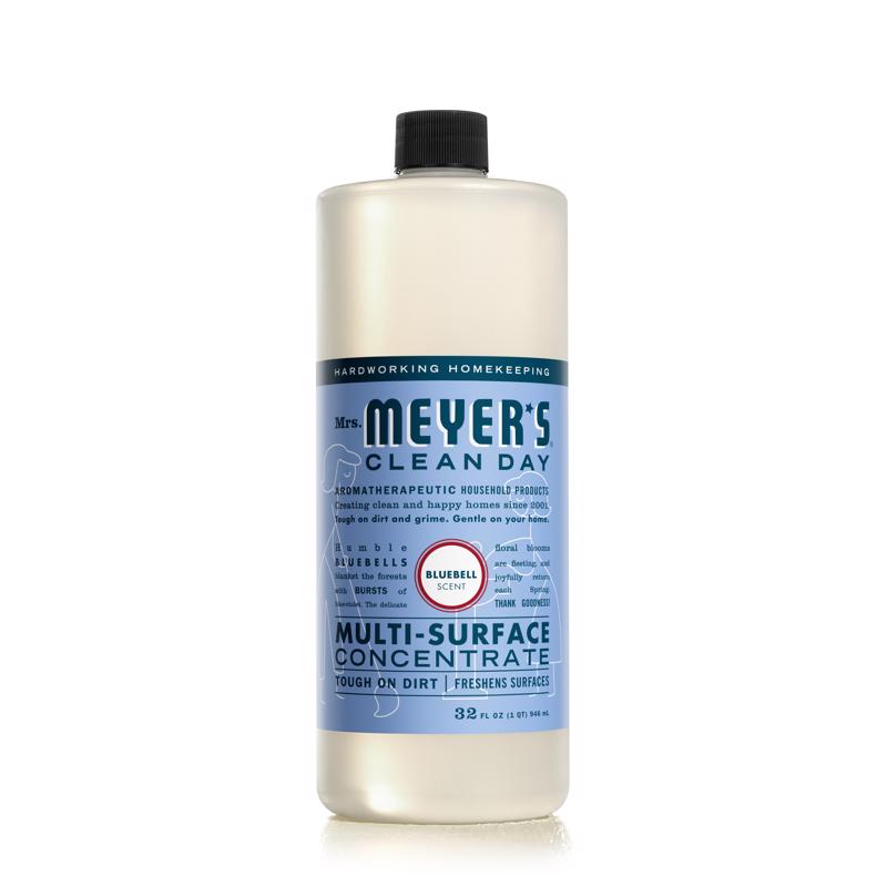 MRS. MEYER'S - Mrs. Meyer's Clean Day Bluebell Scent Concentrated Organic Multi-Surface Cleaner Liquid 32 oz