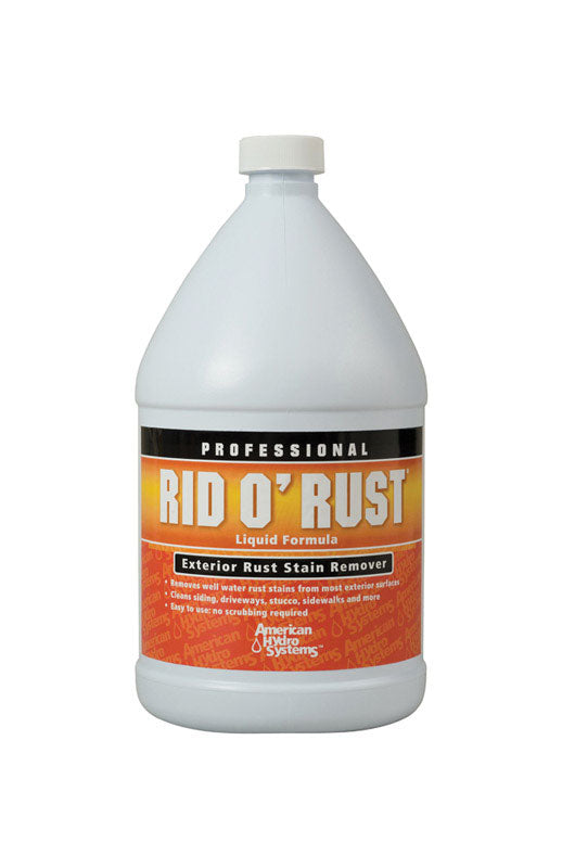 AMERICAN HYDRO SYSTEMS - American Hydro Systems Rid O' Rust 1 gal Liquid Exterior Rust Stain Remover - Case of 4