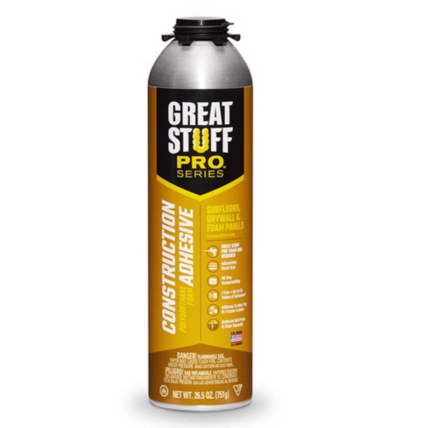 Great Stuff Pro Series High Strength Polyurethane Ivory Industrial Grade Adhesive 26.5 oz - Case of 12