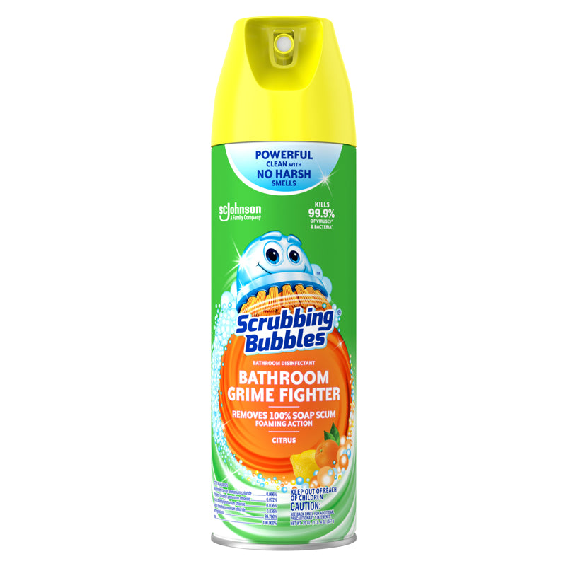 SCRUBBING BUBBLES - Scrubbing Bubbles Citrus Scent Bathroom Cleaner 20 oz Foam - Case of 12