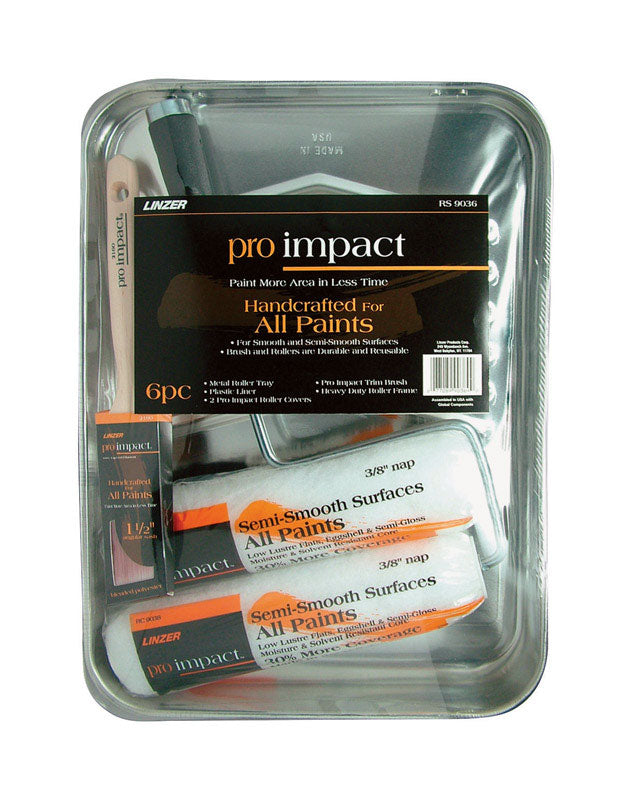 LINZER - Linzer Pro Impact Metal 9 in. W X 9 in. L Paint Tray Set