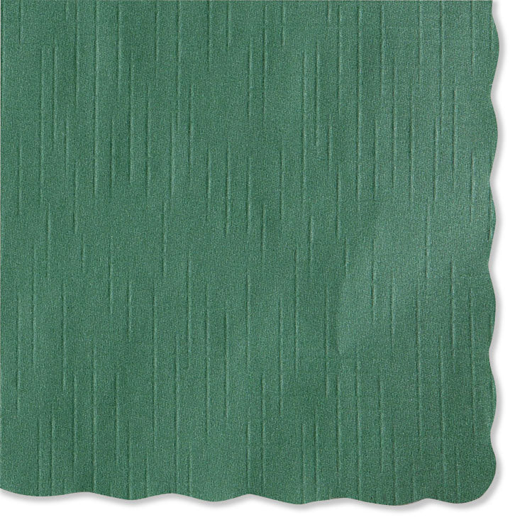 Hoffmaster - Solid Color Scalloped Edge Placemats, 9.5 x 13.5, Hunter Green, 1,000/Carton