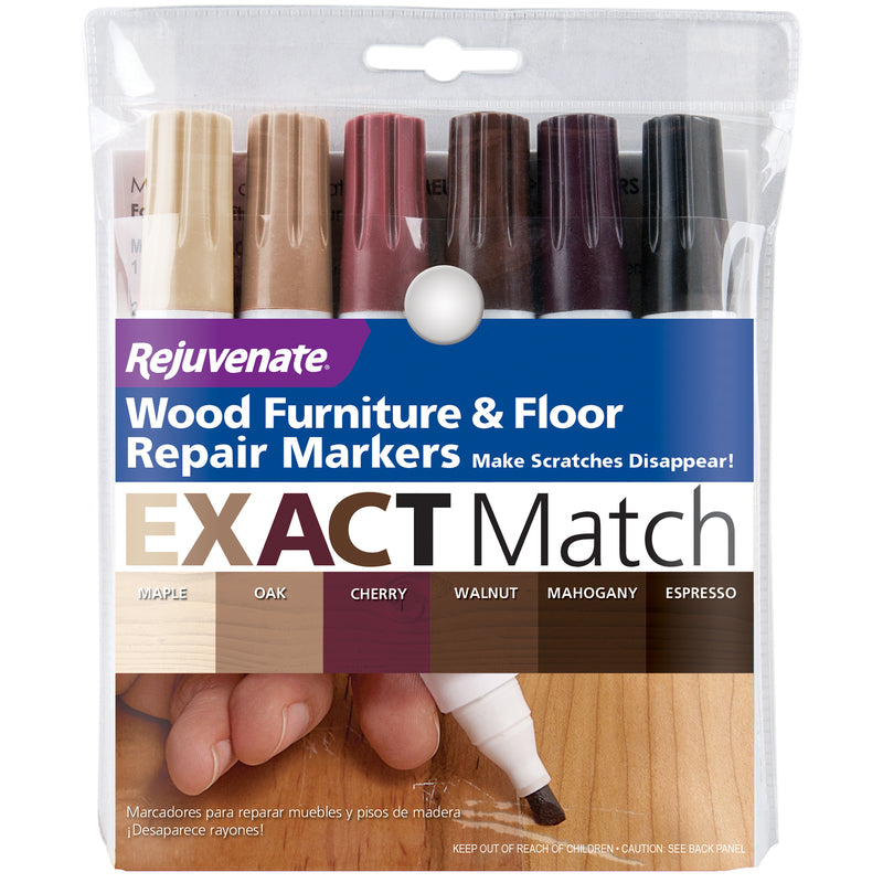 REJUVENATE - Rejuvenate Assorted Medium Tip Wood and Furniture Repair Markers 6 pk