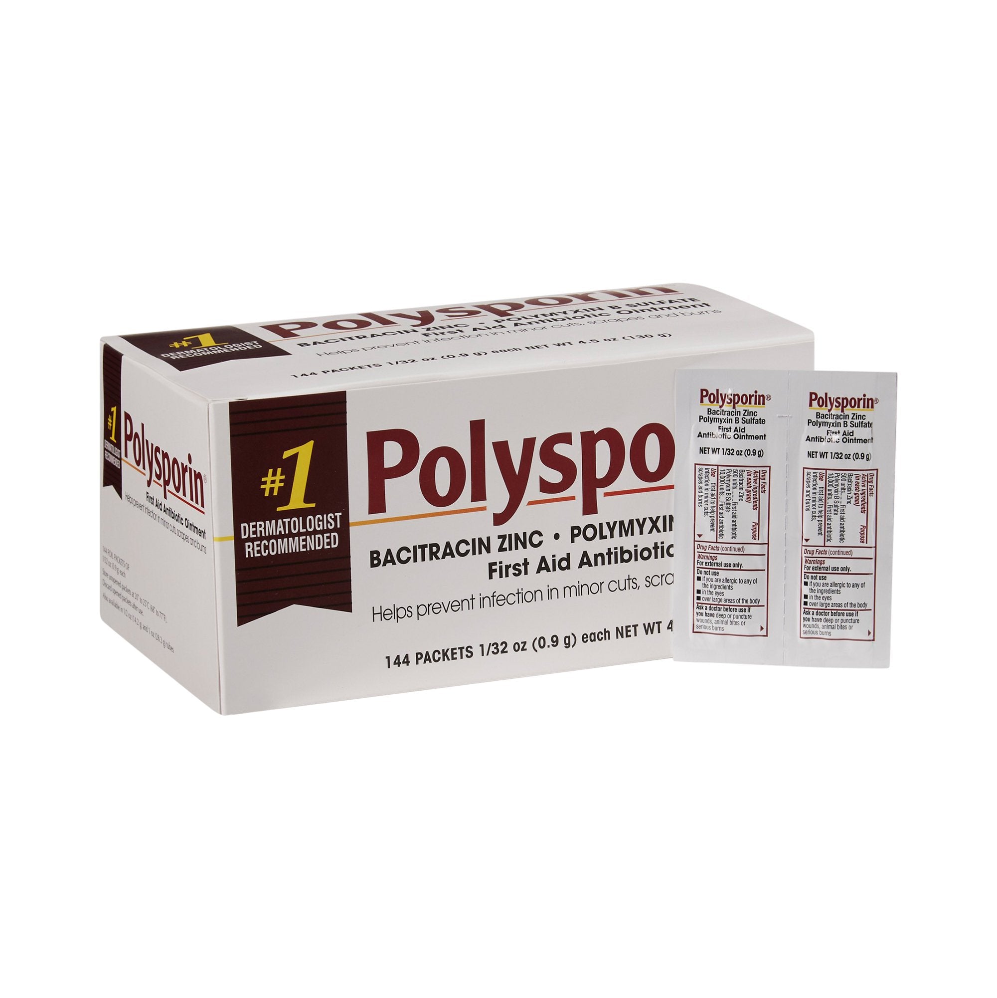 Johnson & Johnson Consumer - First Aid Antibiotic Polysporin® Ointment 0.9 Gram Individual Packet [144/BX]