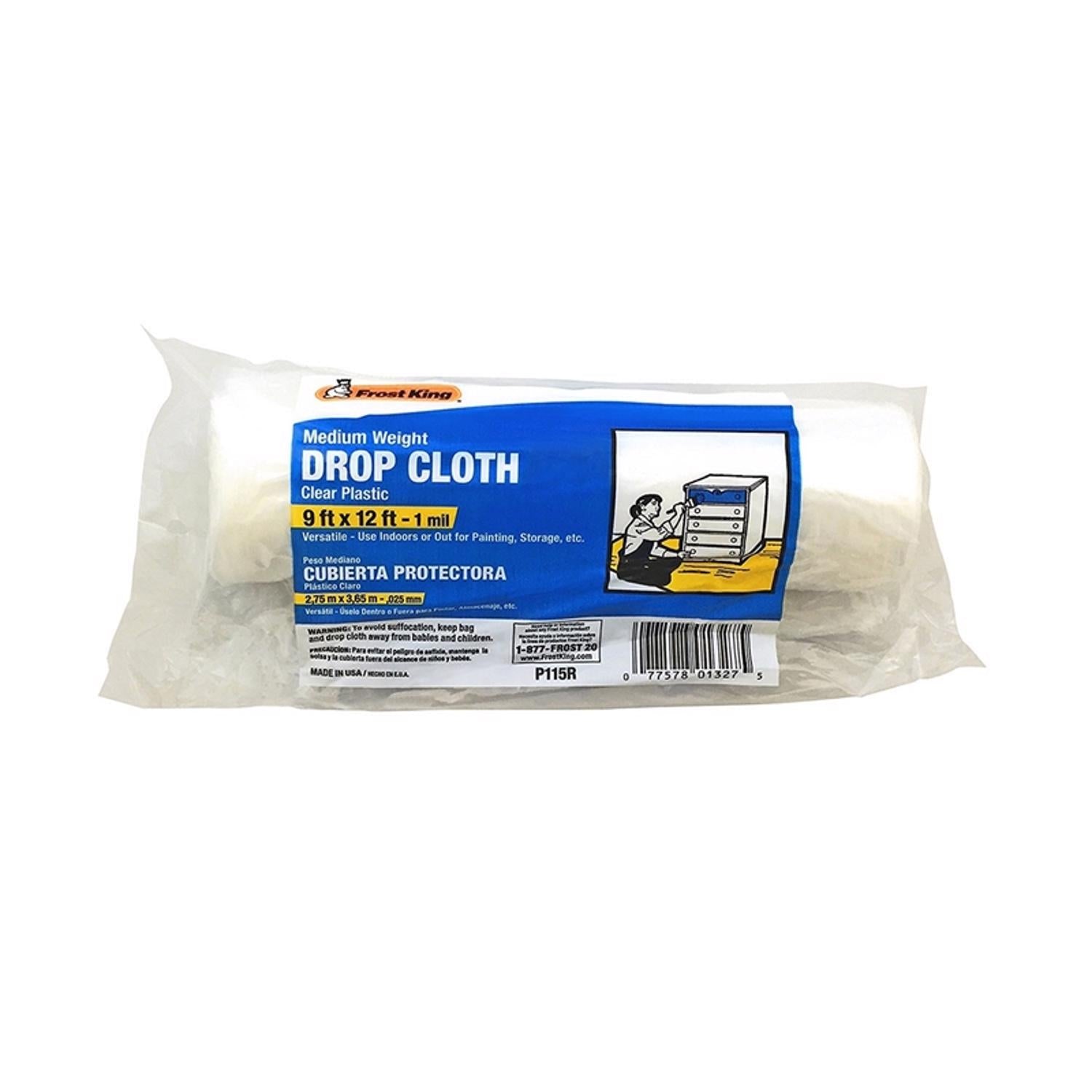 Frost King 9 ft. W X 12 ft. L X 1 mil Plastic Drop Cloth 1 pk - Case of 24