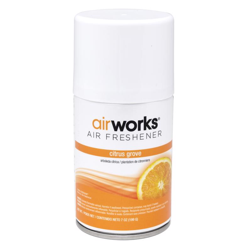 AIRWORKS - AirWorks Citrus Grove Scent Air Freshener 7 oz Aerosol 12 pk - Case of 12