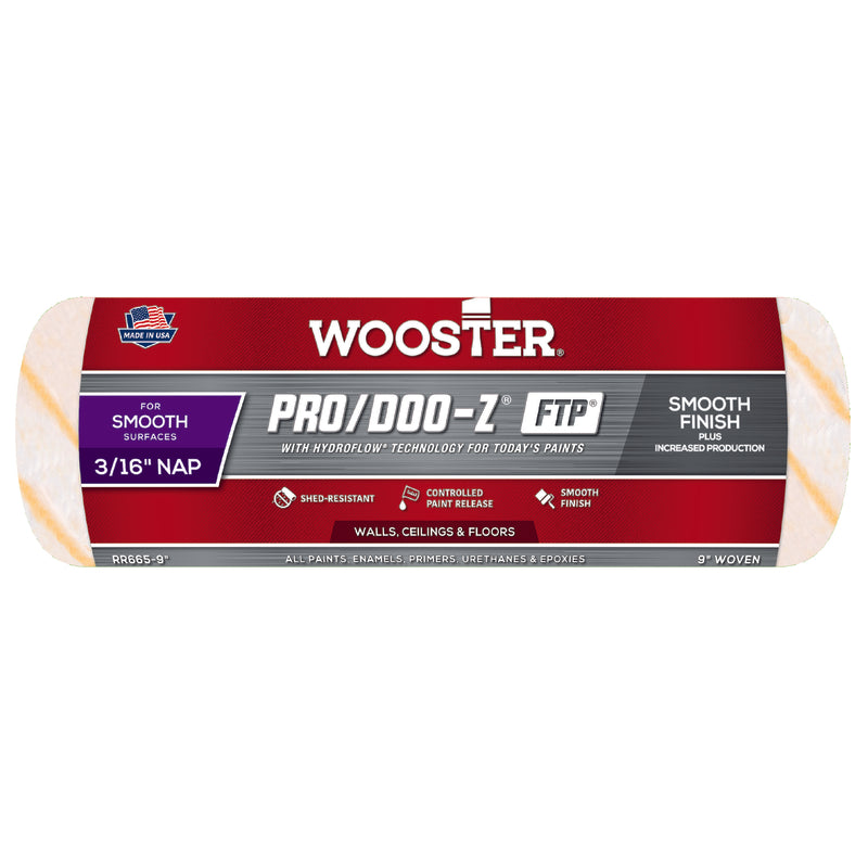 WOOSTER - Wooster Pro/Doo-Z FTP Synthetic Blend 9 in. W X 3/16 in. Paint Roller Cover 1 pk