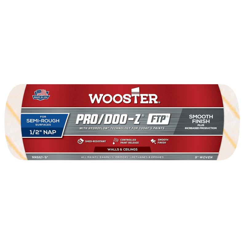 WOOSTER - Wooster Pro/Doo-Z FTP Synthetic Blend 9 in. W X 1/2 in. Paint Roller Cover 1 pk