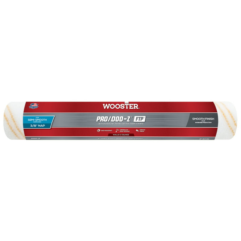 WOOSTER - Wooster Pro/Doo-Z FTP Synthetic Blend 18 in. W X 3/8 in. Paint Roller Cover 1 pk