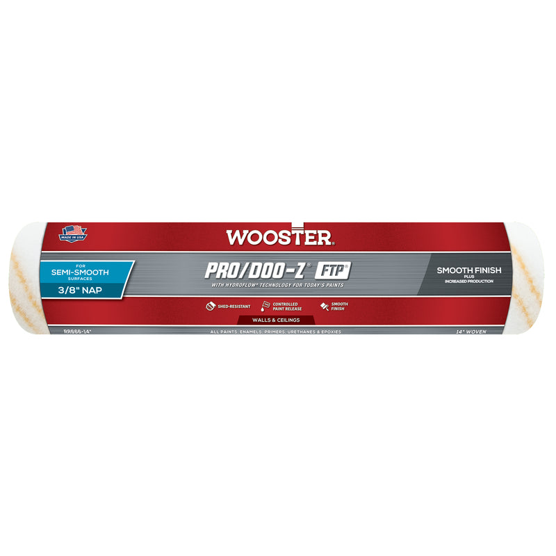 WOOSTER - Wooster Pro/Doo-Z FTP Synthetic Blend 14 in. W X 3/8 in. Mini Paint Roller Cover 1 pk