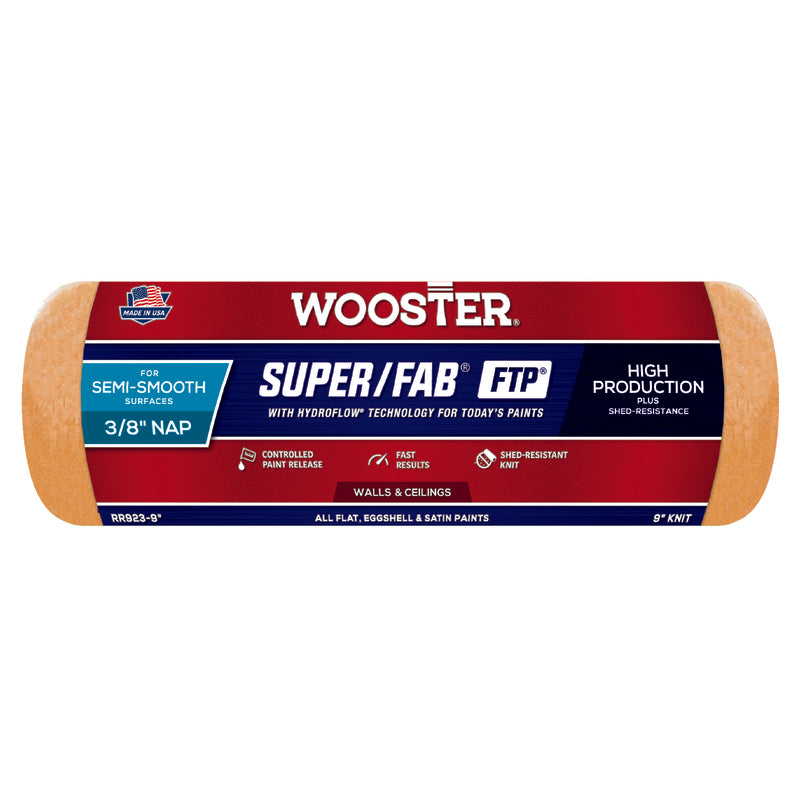 WOOSTER - Wooster Super/Fab Fabric 9 in. W X 3/8 in. Paint Roller Cover 1 pk