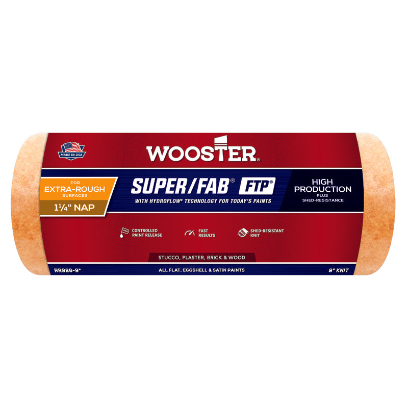 WOOSTER - Wooster Super/Fab Synthetic Blend 9 in. W X 1-1/4 in. Regular Paint Roller Cover 1 pk