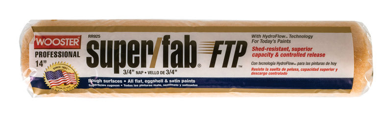 WOOSTER - Wooster Super/Fab FTP Synthetic Blend 14 in. W X 3/4 in. Paint Roller Cover 1 pk