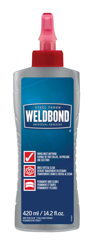 WELDBOND - Weldbond High Strength Polyvinyl acetate homopolymer All Purpose Adhesive 14.2 oz