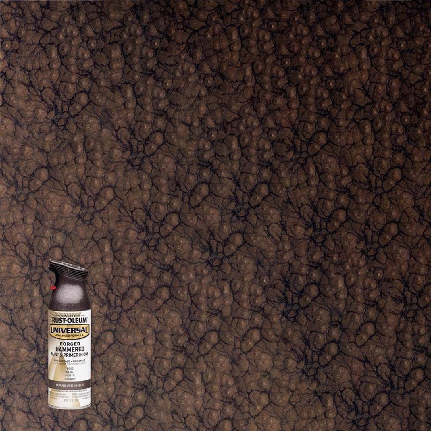 Rust-Oleum Universal Hammered Burnished Amber Spray Paint 12 oz - Case of 6