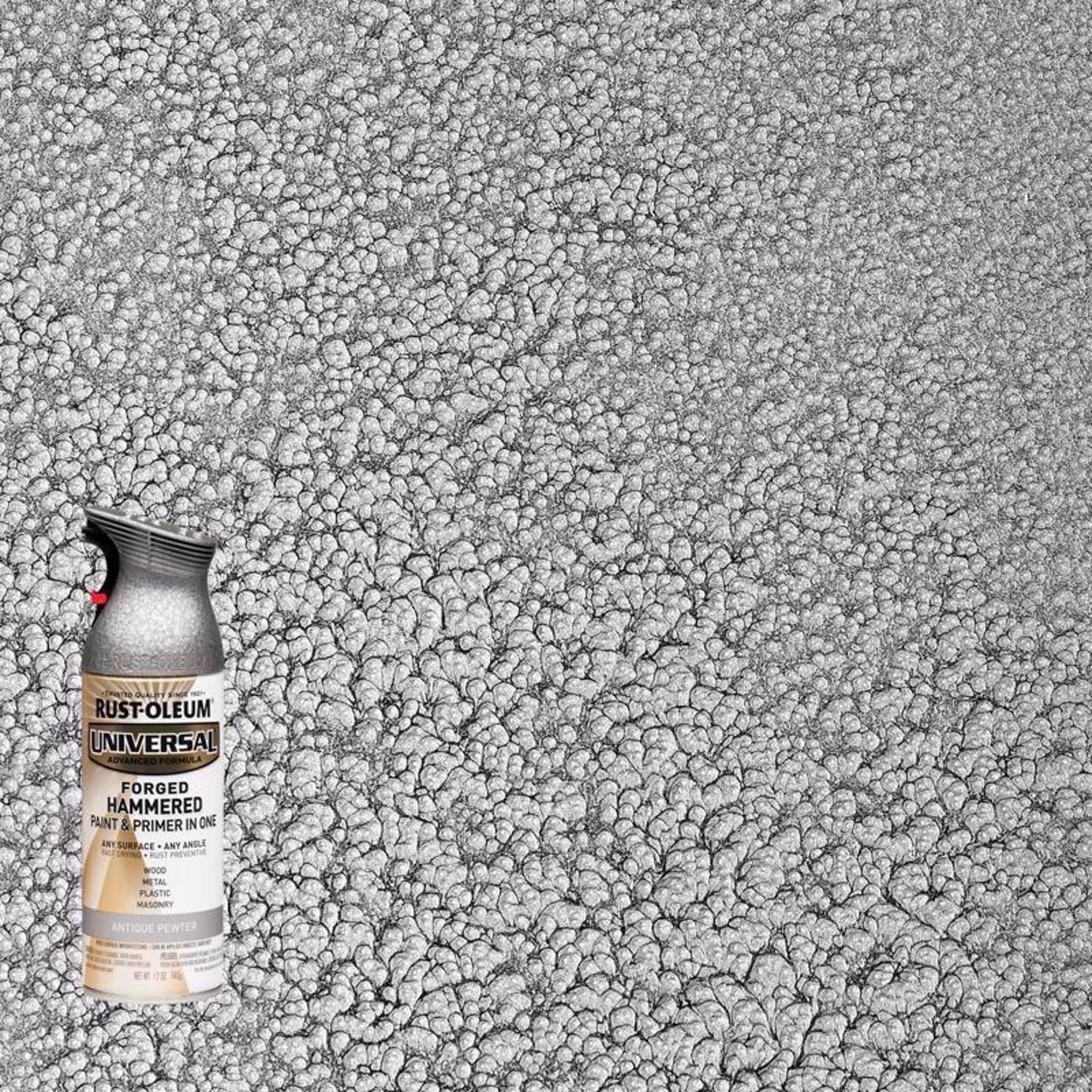 Rust-Oleum Universal Hammered Antique Pewter Spray Paint 12 oz - Case of 6