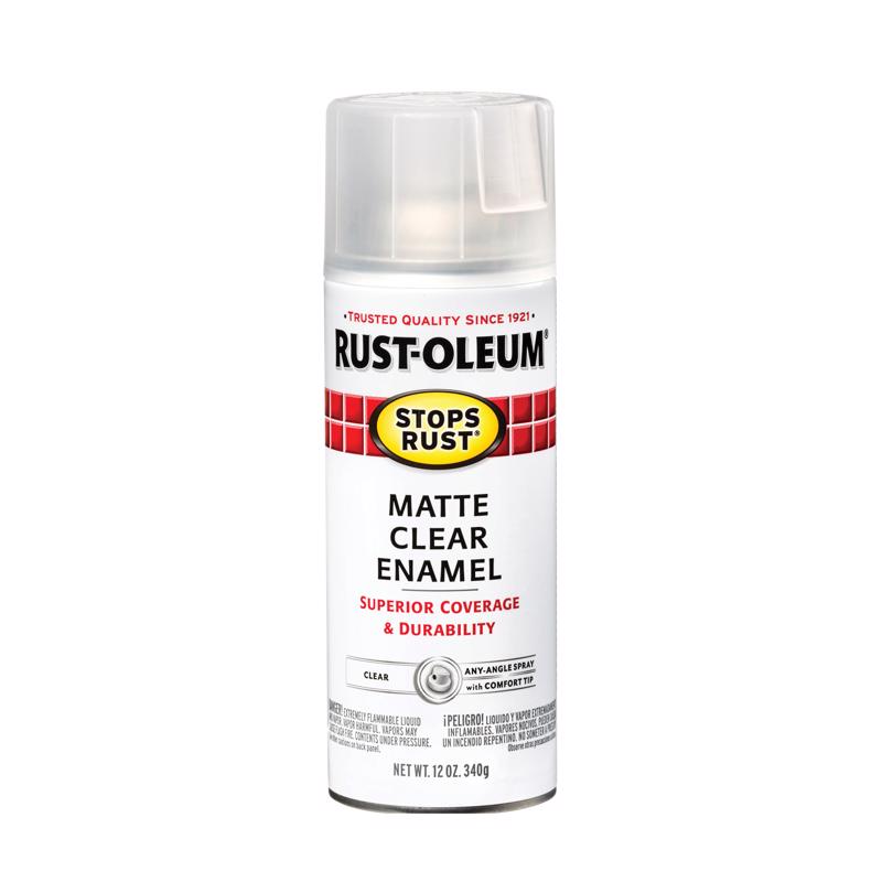 RUST-OLEUM - Rust-Oleum Stops Rust Matte Clear Spray Paint 12 oz - Case of 6