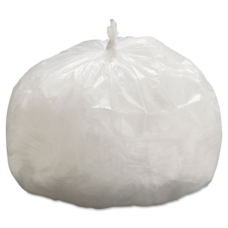 General Supply - High-Density Can Liners, 33 gal, 9 microns, 33" x 39", Natural, 25 Bags/Roll, 20 Rolls/Carton