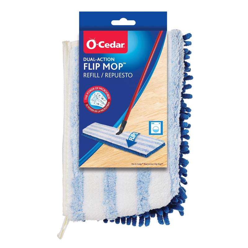 O-CEDAR - O-Cedar Flip 58.41 in. Flat Microfiber/Chenille Mop Refill 1 pk - Case of 4