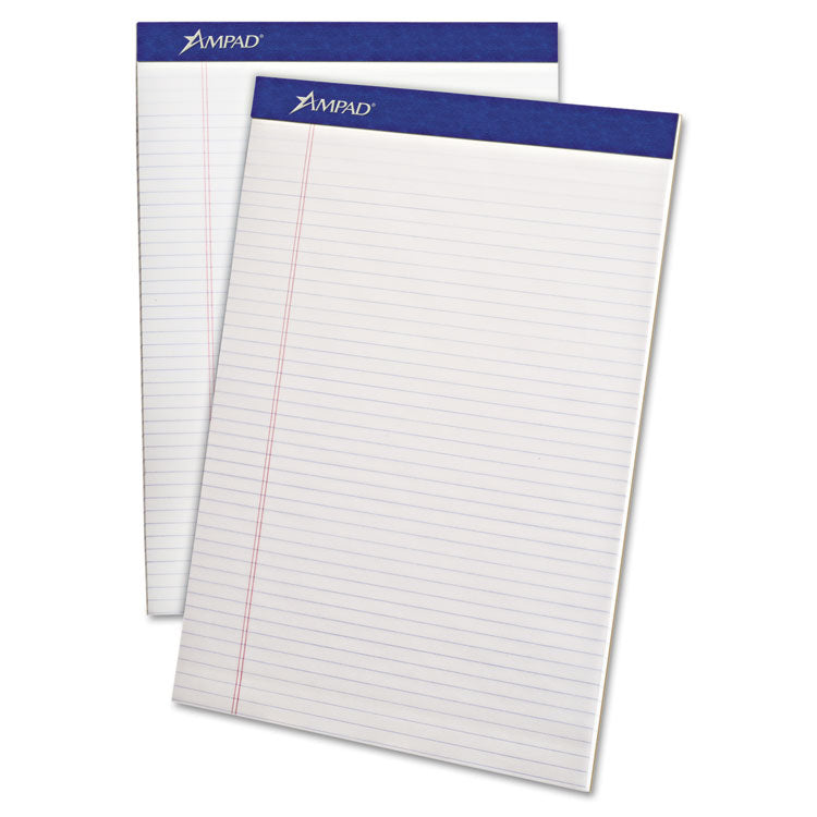 Ampad - Perforated Writing Pads, Narrow Rule, 50 White 8.5 x 11.75 Sheets, Dozen