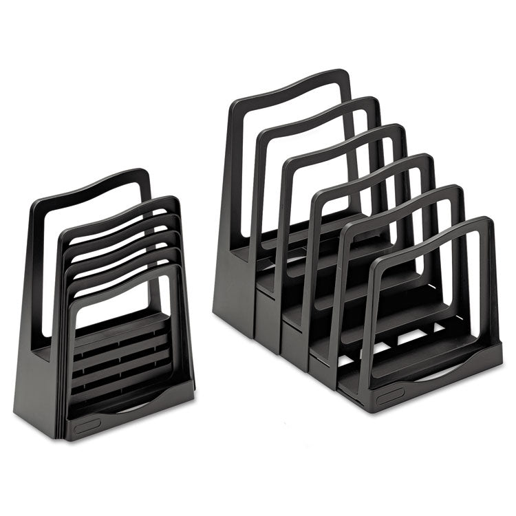 Avery - Adjustable File Rack, 5 Sections, Letter Size Files, 8" x 11.5" x 10.5", Black