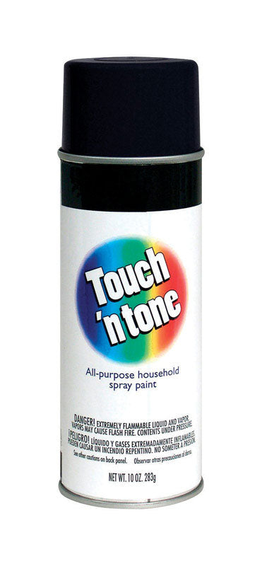 RUST-OLEUM - Rust-Oleum Touch n Tone Gloss Black Spray Paint 10 oz - Case of 6