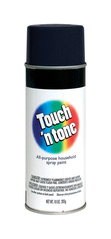 RUST-OLEUM - Rust-Oleum Touch n Tone Flat Black Spray Paint 10 oz - Case of 6