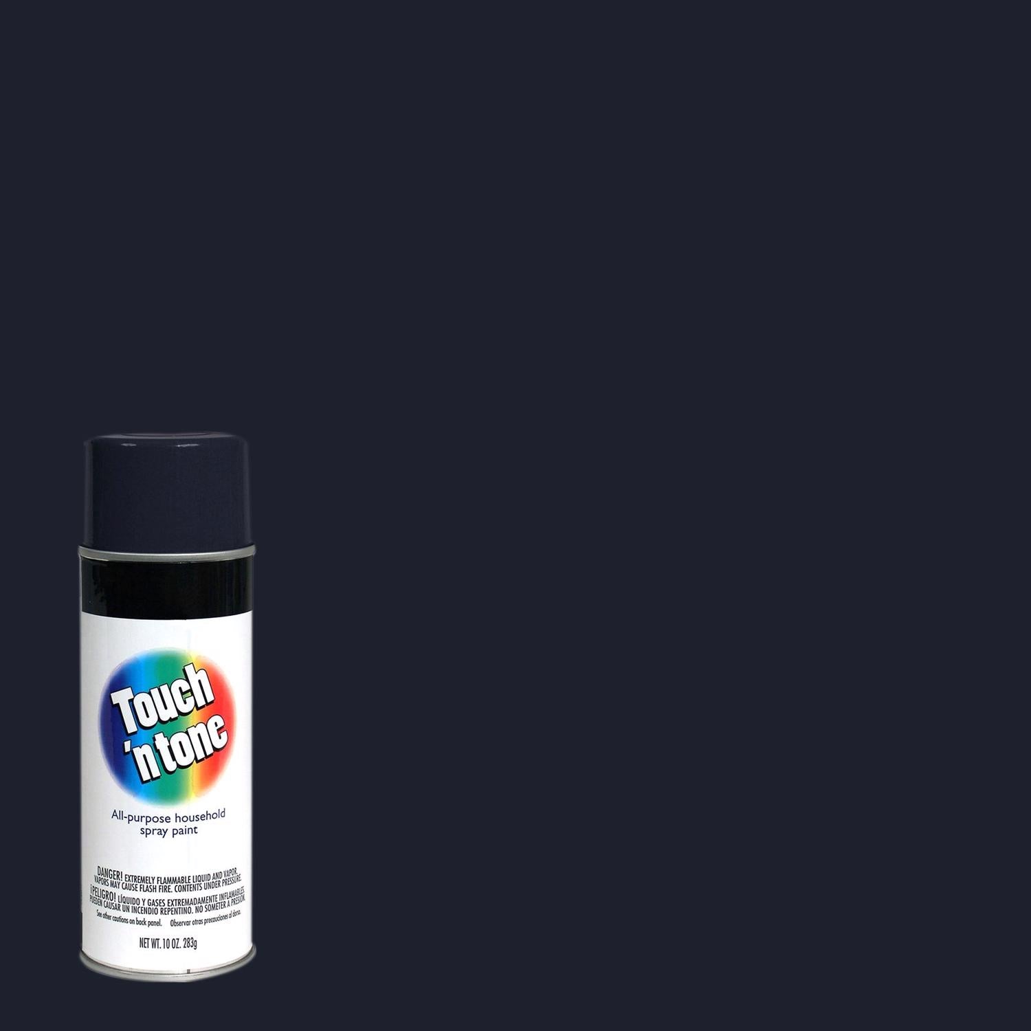 Rust-Oleum Touch n Tone Flat Black Spray Paint 10 oz - Case of 6