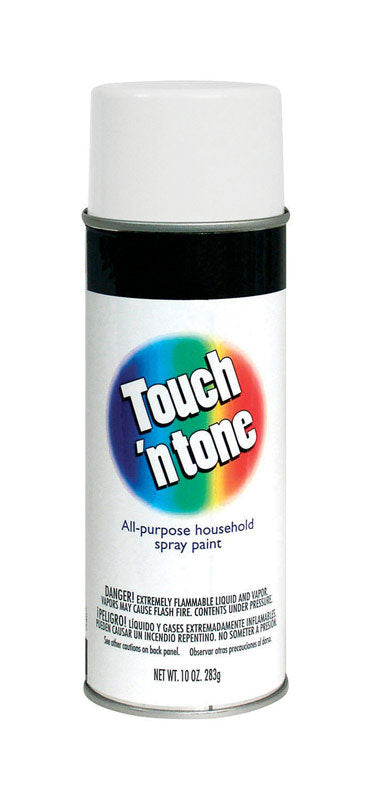 RUST-OLEUM - Rust-Oleum Touch n Tone Flat White Spray Paint 10 oz - Case of 6