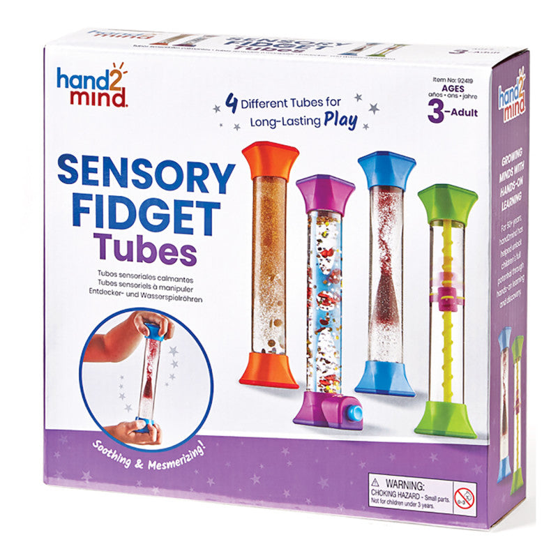 HAND2MIND - Sensory Fidget Tubes, Set of 4