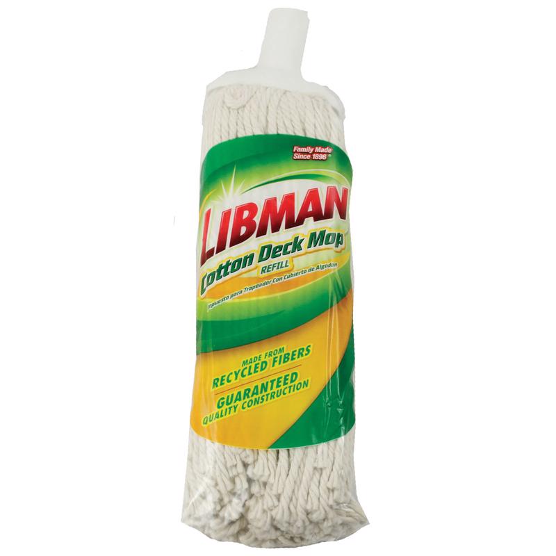 LIBMAN - Libman 12.8 in. Deck Cotton Mop Refill 1 pk - Case of 6