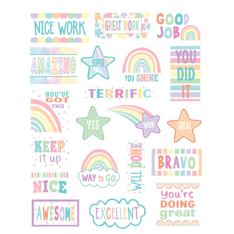 TEACHER CREATED RESOURCES - Pastel Pop Stickers, 120 Per Pack, 12 Packs