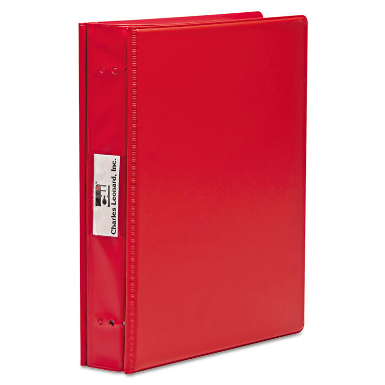 Charles Leonard - VariCap Expandable Binder, 2 Posts, 6" Capacity, 11 x 8.5, Red