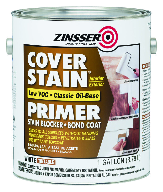 ZINSSER - Zinsser Cover Stain White Oil-Based Alkyd Primer 1 gal - Case of 2