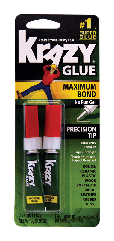 KRAZY GLUE - Krazy Glue High Strength Polyvinyl acetate homopolymer Advanced Formula 0.14 oz