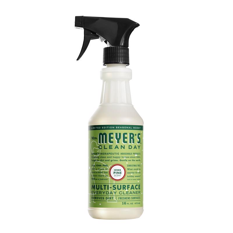 MRS. MEYER'S - Mrs. Meyer's Clean Day Iowa Pine Scent Organic Multi-Surface Cleaner Liquid Spray 16 oz - Case of 6