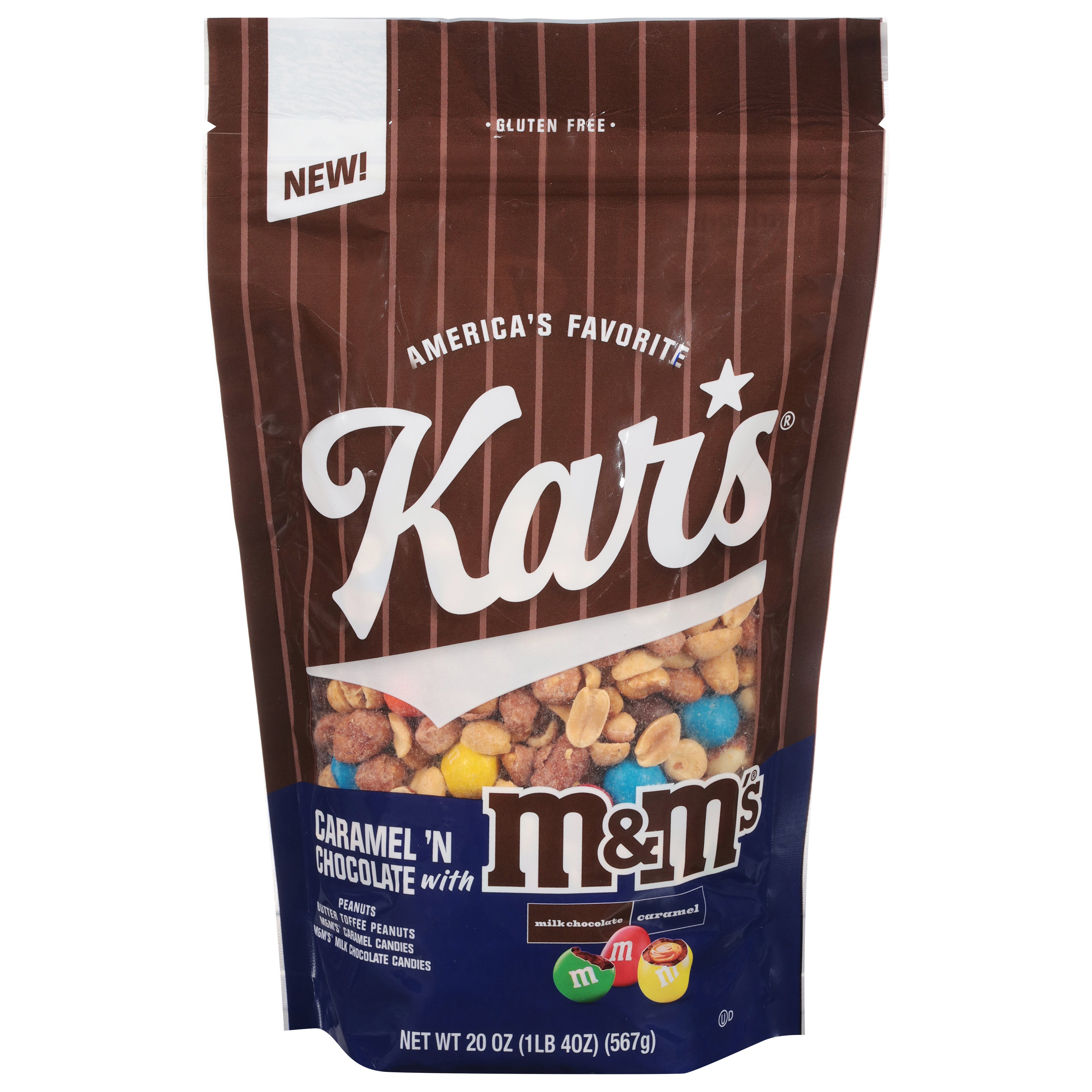 Kar's Caramel 'N Chocolate with M&M's Trail Mix 20 oz - Case of 6