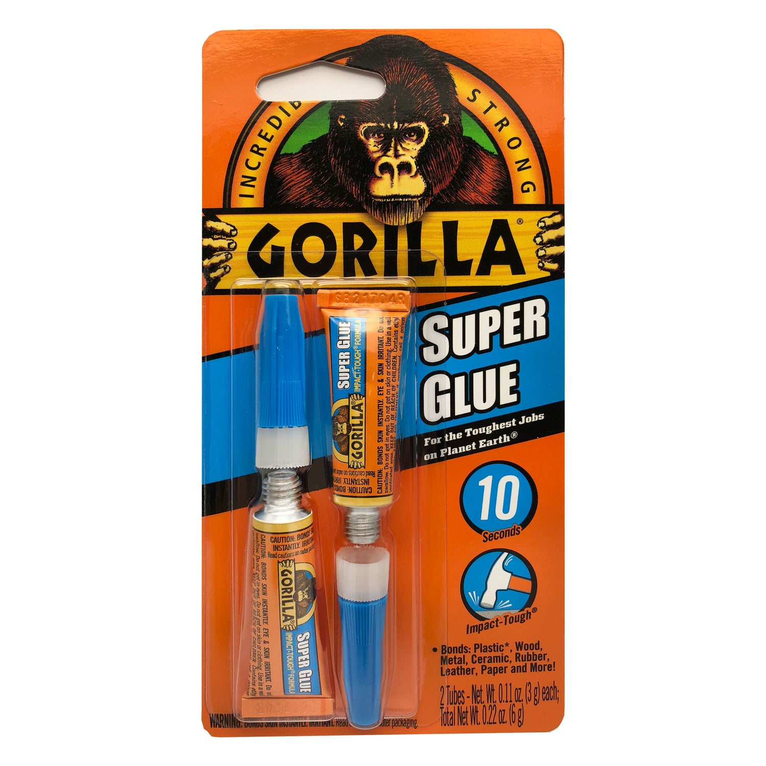 Gorilla High Strength Glue Clear Super Glue 0.22 oz - Case of 10