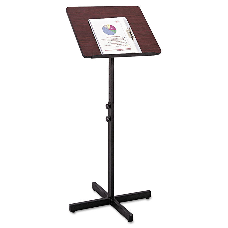 Safco - Adjustable Speaker Stand, 21 x 21 x 29.5 to 46, Mahogany/Black